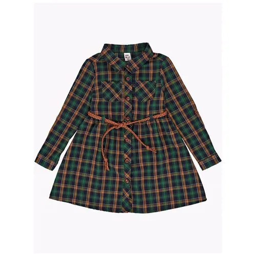 Платье Mini Maxi, хлопок, размер 98, зеленый