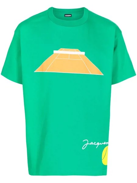 Jacquemus Tennis court-print short-sleeve T-shirt