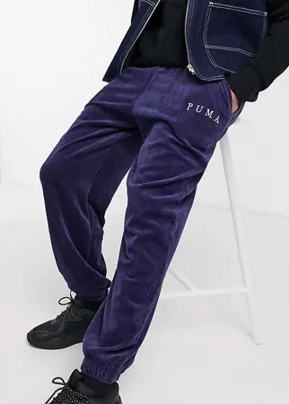 Темно-синие вельветовые джоггеры Puma эксклюзивно для ASOS-Темно-синий