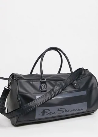 Черная сумка с полосками Ben Sherman-Черный