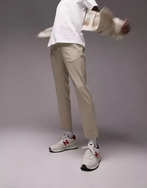 Брюки скинни с эластичной резинкой на талии Topman