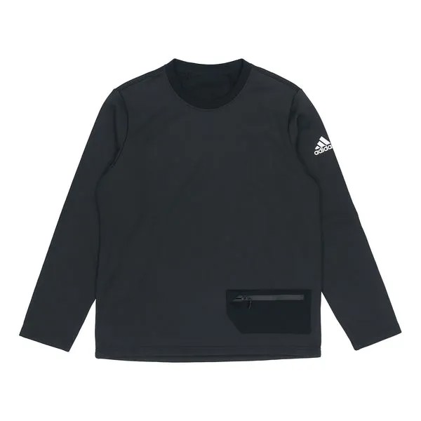 Толстовка adidas Perfom Fl Cr Sw Fleece Lined Stay Warm Solid Color Casual Sports Round Neck Pullover Black, черный