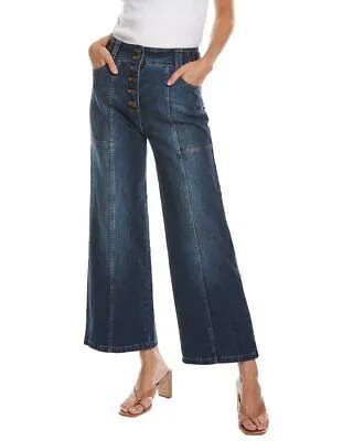 Широкие джинсы Ulla Johnson Dark Wash, женские синие 0