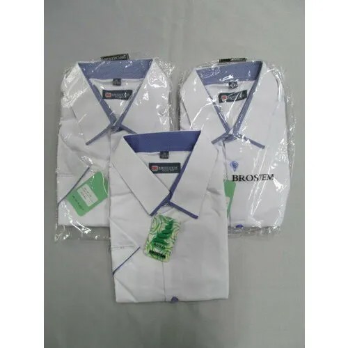 Школьная рубашка Brostem, размер 34, голубой, белый
