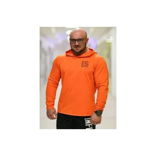 Лонгслив Inferno Style, хлопок, капюшон, размер L, бирюзовый