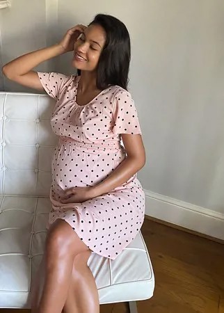 Платье в горошек с присборенной талией New Look Maternity-Мульти