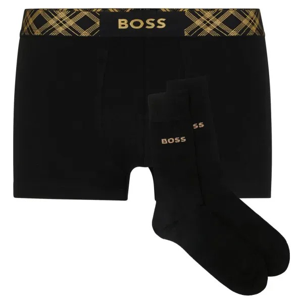 Боксеры + чемодан и носки в подарок. Boss, черный