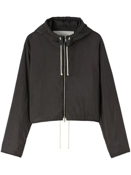 Куртка на молнии с капюшоном Jil Sander, черный