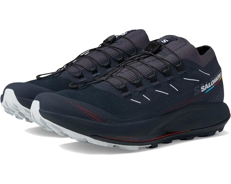 Кроссовки Salomon Pulsar Trail/Pro, цвет Carbon Fiery Red Arctic Ice