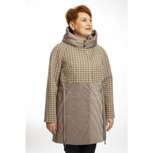 Пальто Modetta Style, размер 46, коричневый