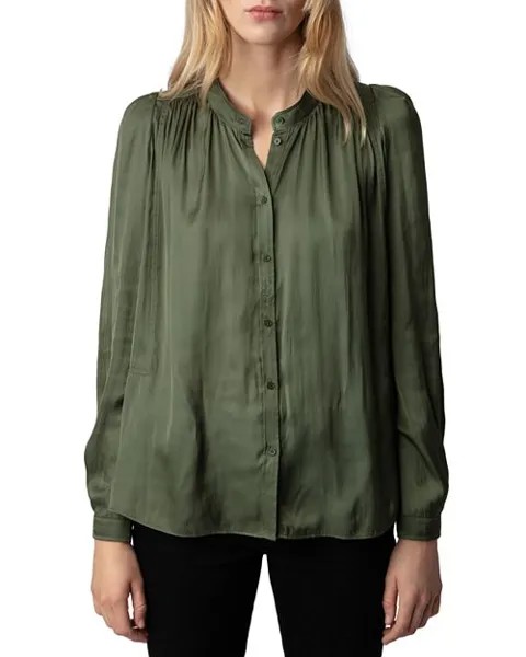 Атласная блузка Tchin Zadig & Voltaire, цвет Green