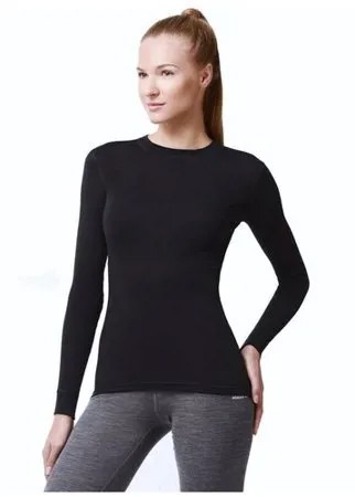 Термобелье футболка женская с длинным рукавом серии SOFT цвет черный, размер S