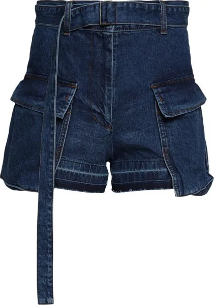 Шорты Sacai Denim Shorts 'Blue', синий