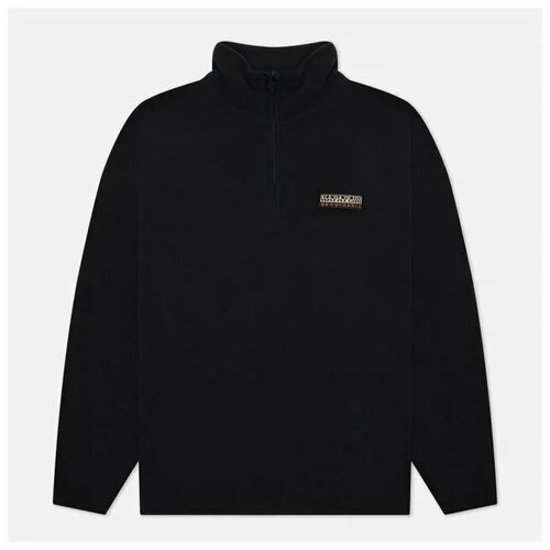 Мужская толстовка Napapijri Patch Half Zip Fleece чёрный , Размер S