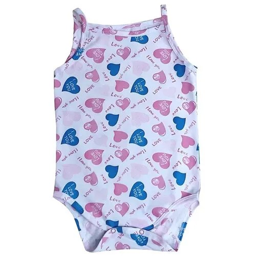 Боди Веста 20-01-024 сердечки-розовый, голубой, размер74