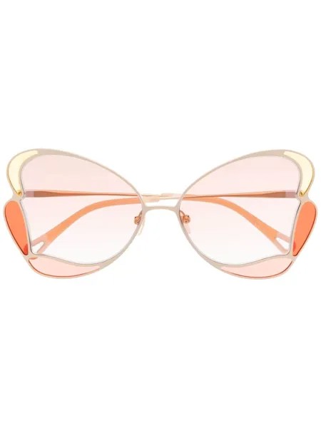 Chloé Eyewear солнцезащитные очки в массивной оправе
