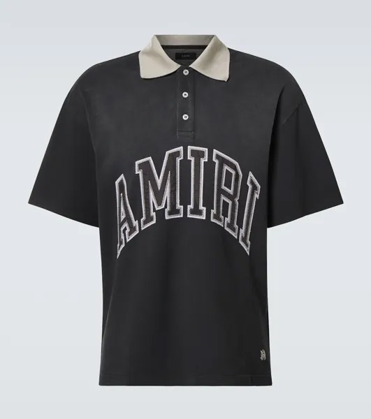 Футболка-поло из хлопка Amiri Vintage Amiri, черный