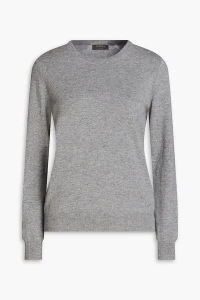 Меланжевый кашемировый свитер N.Peal, серый