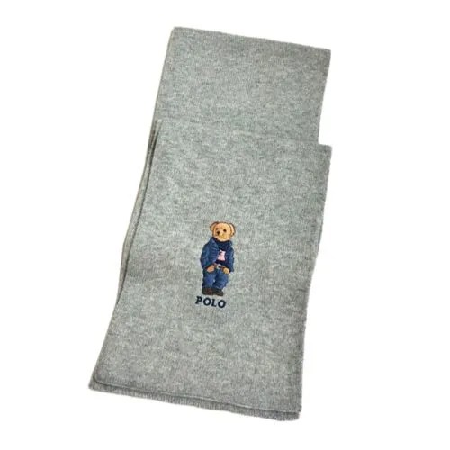 [PC0200-032] Мужской шарф Polo Ralph Lauren с медведем (джинсовая куртка, свитер)