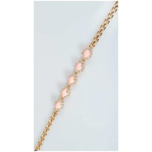 Плетеный браслет Lotus Jewelry, коралл, размер 18 см, розовый
