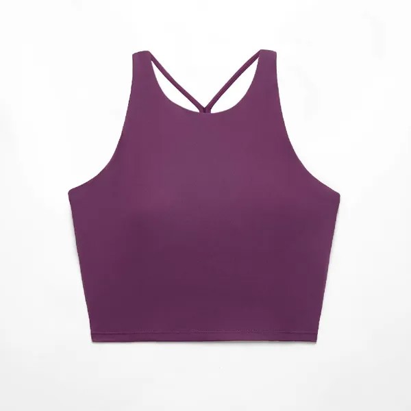 Топ Oysho Comfortlux Strap Tank, сиреневый