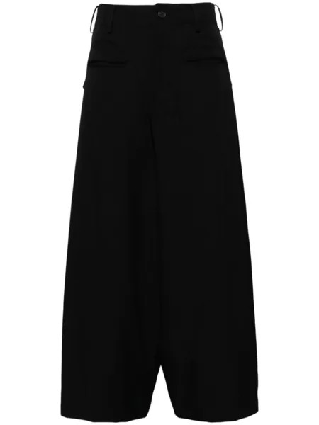 Yohji Yamamoto широкие шерстяные брюки, черный