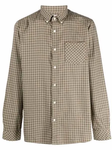 Barbour клетчатая рубашка с длинными рукавами
