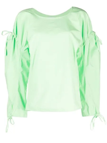 Henrik Vibskov блузка Tapas с круглым вырезом, зеленый