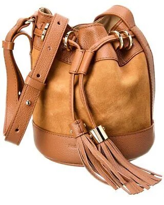 See By Chloé Vicki Маленькая кожаная женская сумка-мешок, коричневая