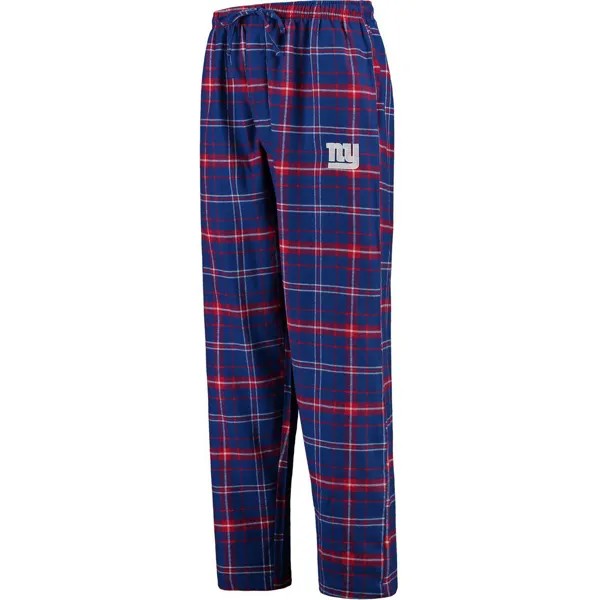 Мужские фланелевые пижамные брюки в клетку Royal New York Giants Concepts Sport Royal New York Giants Ultimate