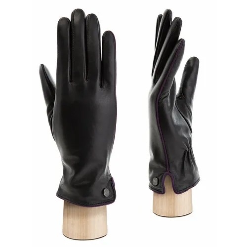 Перчатки LABBRA, размер 6.5, черный, фиолетовый