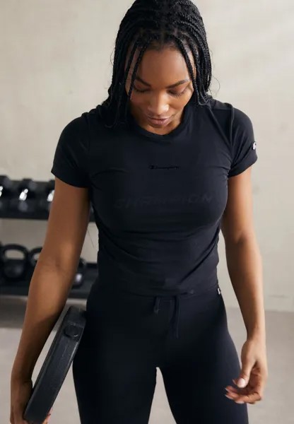 Базовая футболка MINIMAL RESORT CROPTOP Champion, цвет black