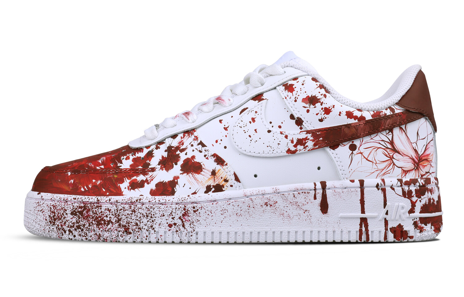 Кроссовки Nike Air Force 1 Skateboarding Shoes Unisex Low-top White, красный