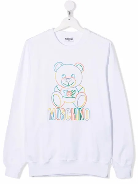 Moschino Kids толстовка с вышитым логотипом