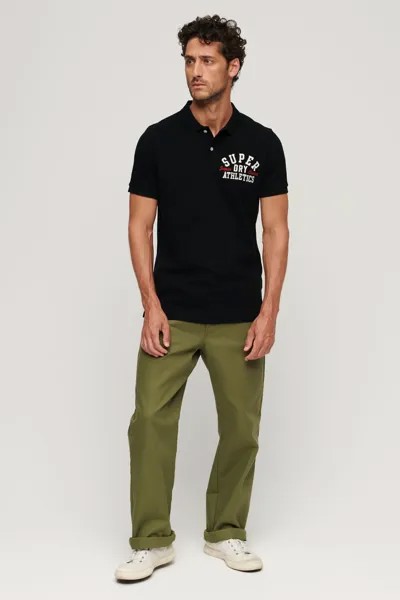 Рубашка-поло Vintage Superstate Superdry, черный