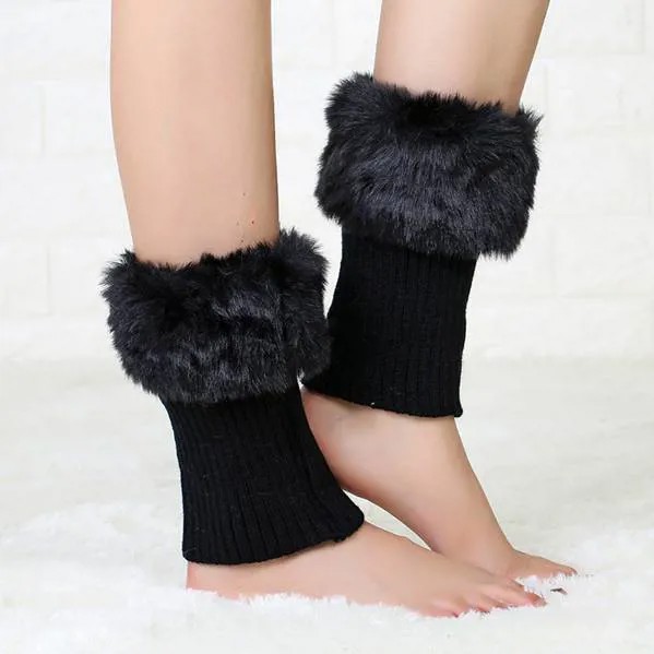 Трикотажные теплые носки Шерстяные ножки Стражи Короткие манжеты Сапоги Зимние Женские носки