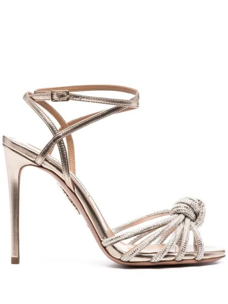 Aquazzura босоножки Celeste 105, нейтральный цвет
