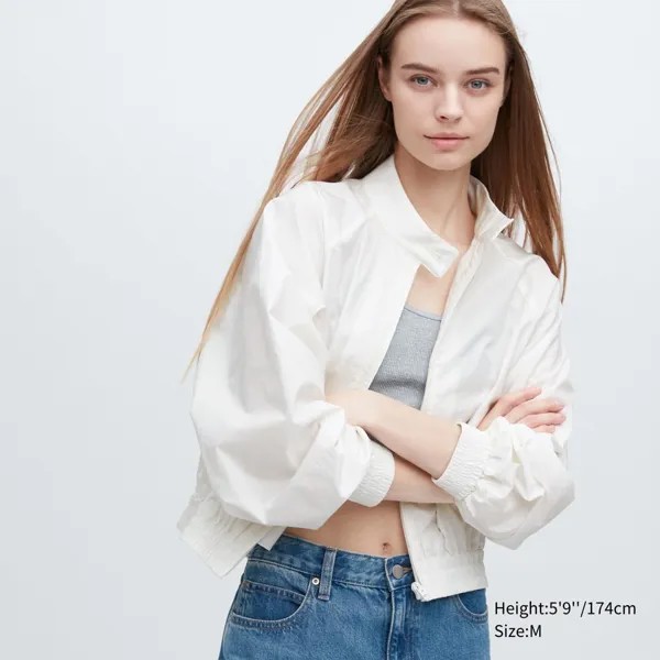 Хлопковая короткая блузка UNIQLO