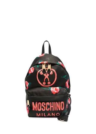 Moschino рюкзак с цветочным принтом и логотипом