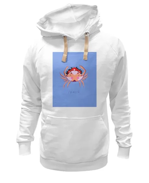 Худи Printio Знаки зодиака. рак. белое 2XL
