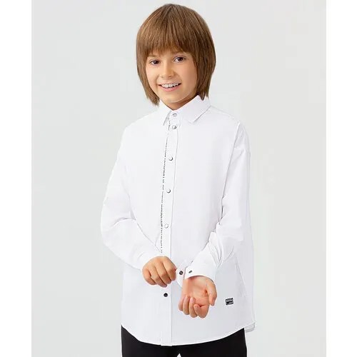 Школьная рубашка Button Blue, размер 128, белый