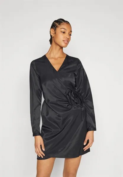 Коктейльное платье / Вечернее платье Object ОБЬЛАГАН WRAP DRESS FAIR, черный