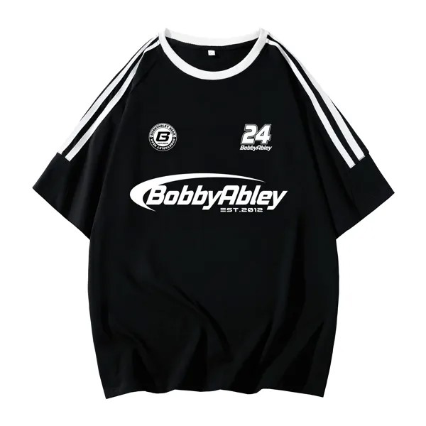 Футболка унисекс BOBBY ABLEY, Набор из двух штук (серый с цветочным принтом и серый с цветочным принтом).