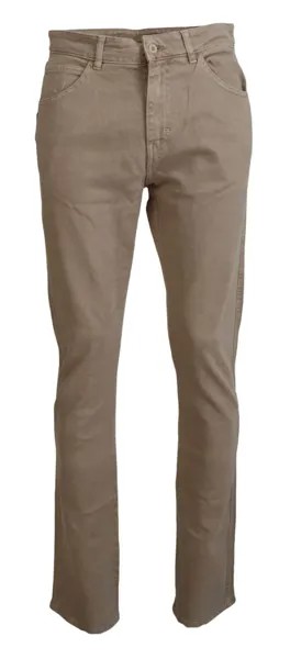 Джинсы FLY 3 Джинсы Коричневые однотонные хлопковые зауженные повседневные джинсовые брюки IT48/W34/M Рекомендуемая розничная цена 180 долларов США