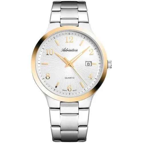 Наручные часы Adriatica Часы мужские Adriatica A1006.2153Q, серебряный