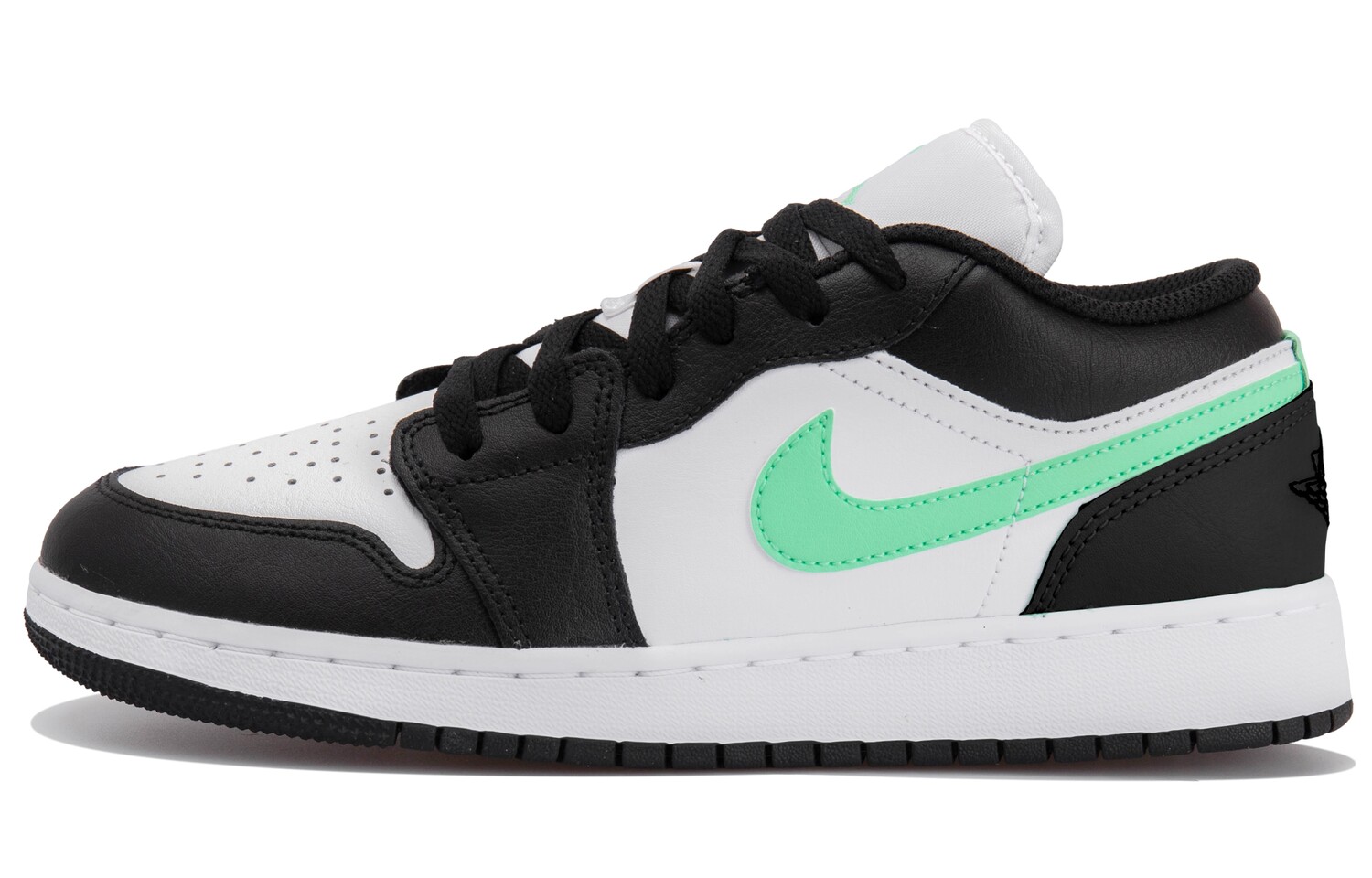 Кроссовки Air Jordan 1 Vintage Basketball Shoes Women's Low-top Black/white/green, зеленый