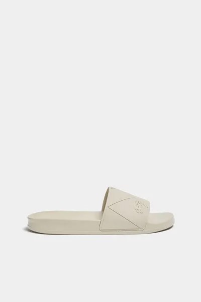 Прорезиненные шлепанцы STWD Pull&Bear, экрю