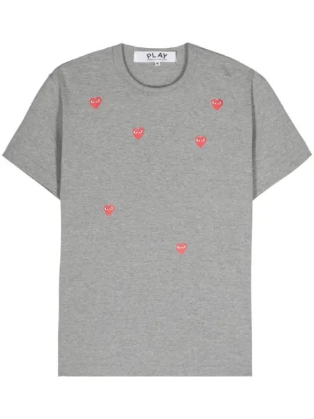 Comme Des Garçons Play футболка с логотипом, серый