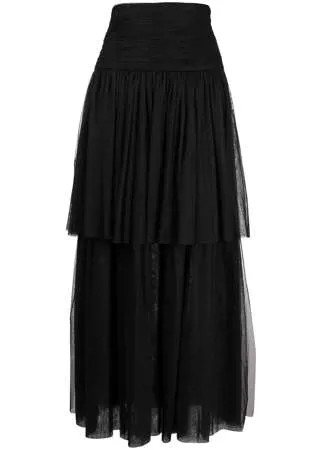 Chanel Pre-Owned плиссированная юбка 1990-х годов с оборками