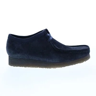 Clarks Wallabee 26168854 Мужские синие замшевые оксфорды и туфли на шнуровке повседневная обувь 10